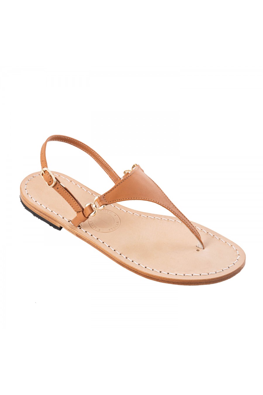 Capri Cuoio Handcrafted flat leather sandals